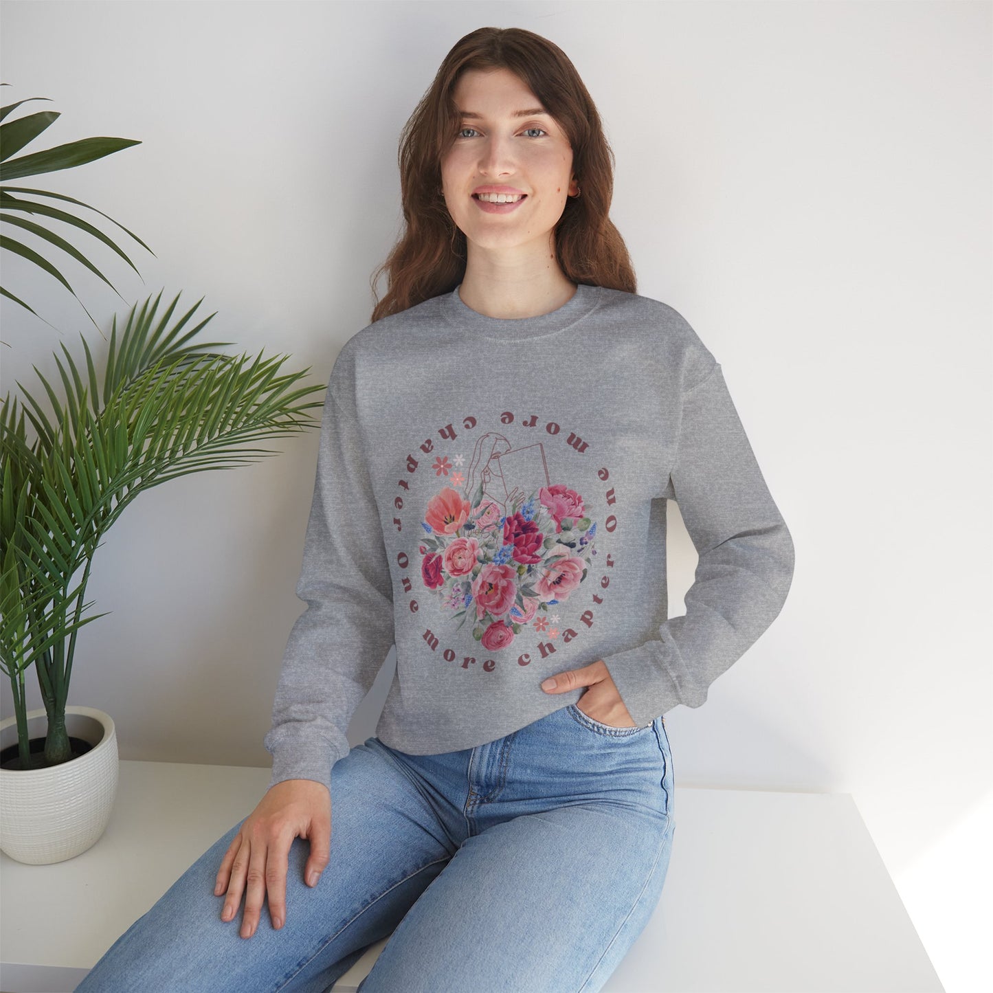 One More Chapter - Floral Crewneck Sweatshirt