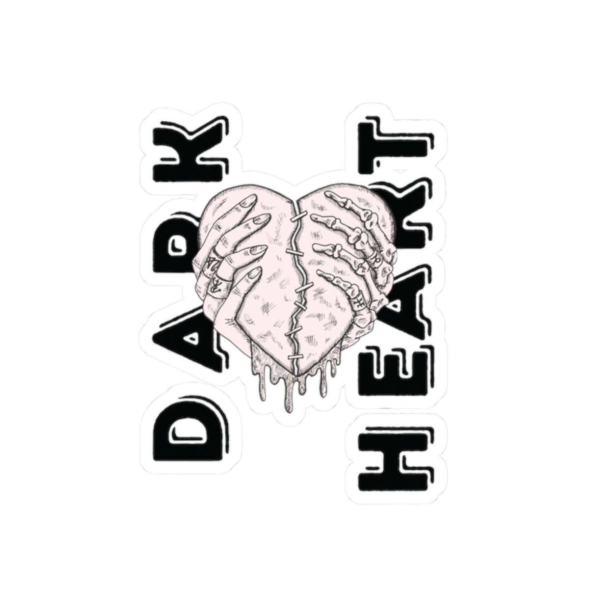 Dark Heart Kiss-Cut Sticker