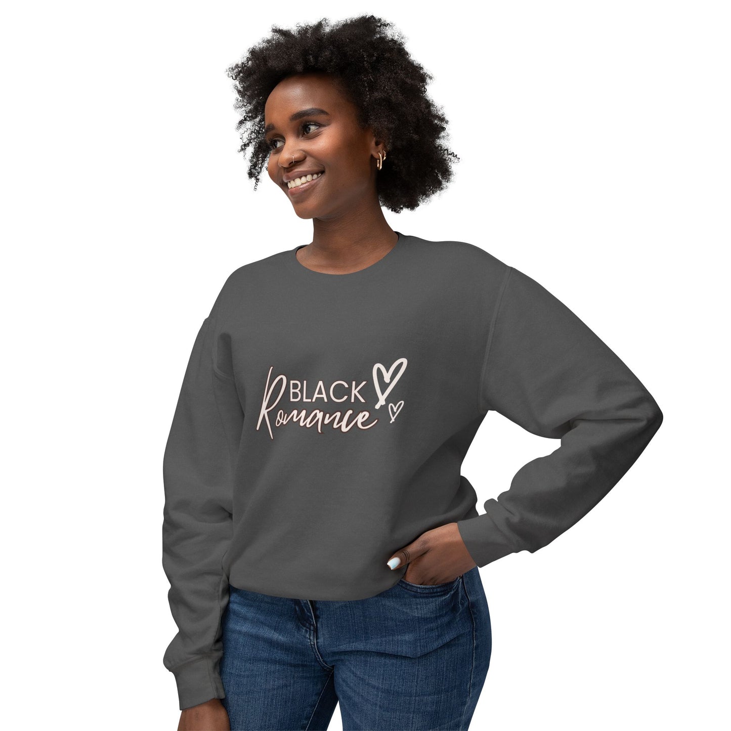 Black Romance - Comfort Colors® Unisex Lightweight Crewneck Sweatshirt