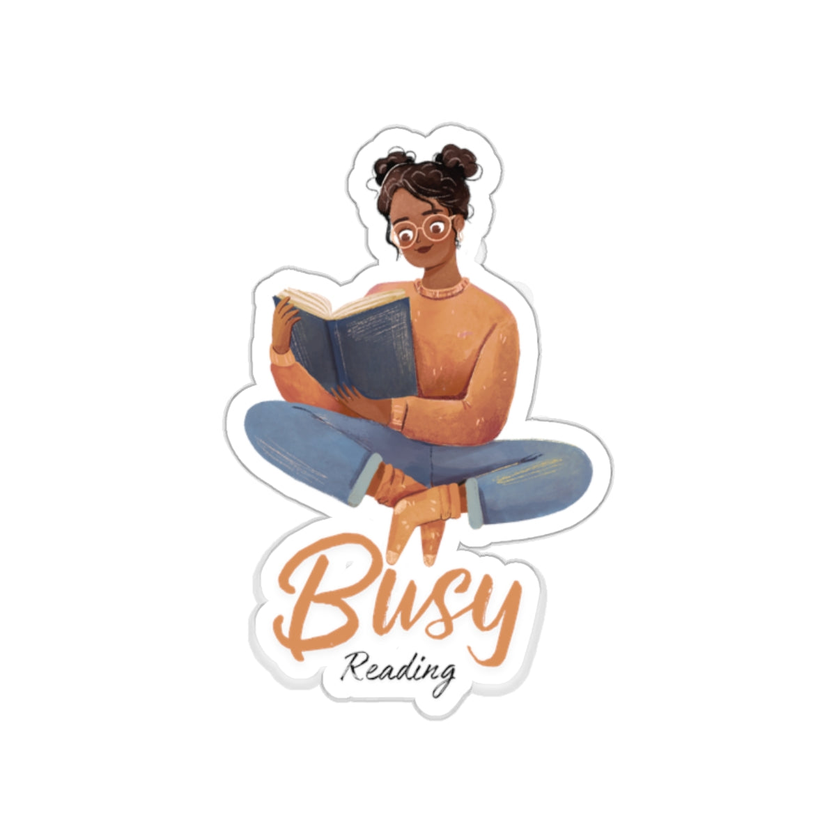 Busy Reading Kiss-Cut Sticker