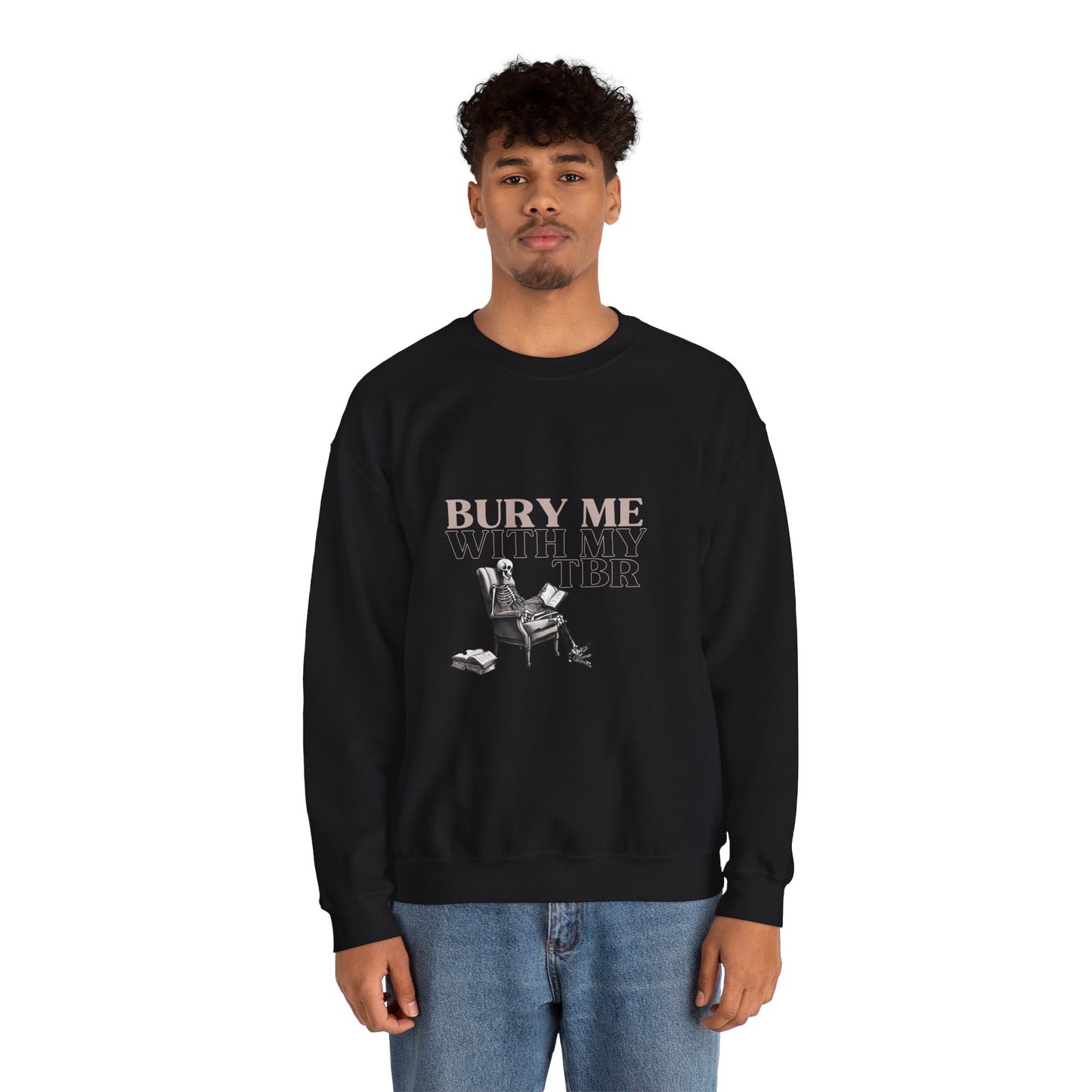 Bury Me with My TBR  Unisex Heavy Blend™ Crewneck Sweatshirt