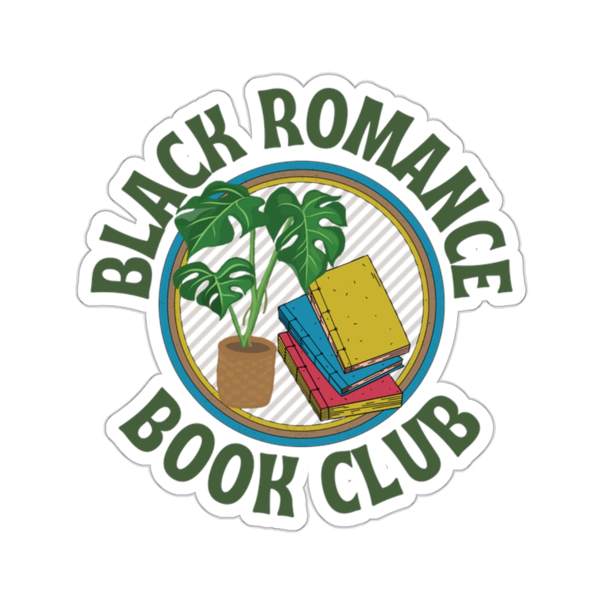 Black Romance Book Club Kiss-Cut Sticker